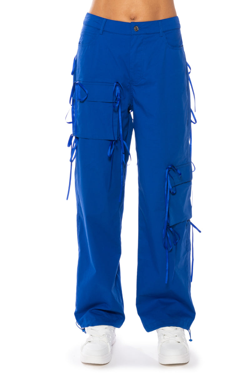 TALK OF THE TOWN ASYMMETRICAL CARGO PANT