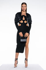 TALK TO ME NICE CUT OUT MIDI DRESS