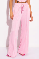 TALK TO ME NICE WIDE LEG JOGGERS