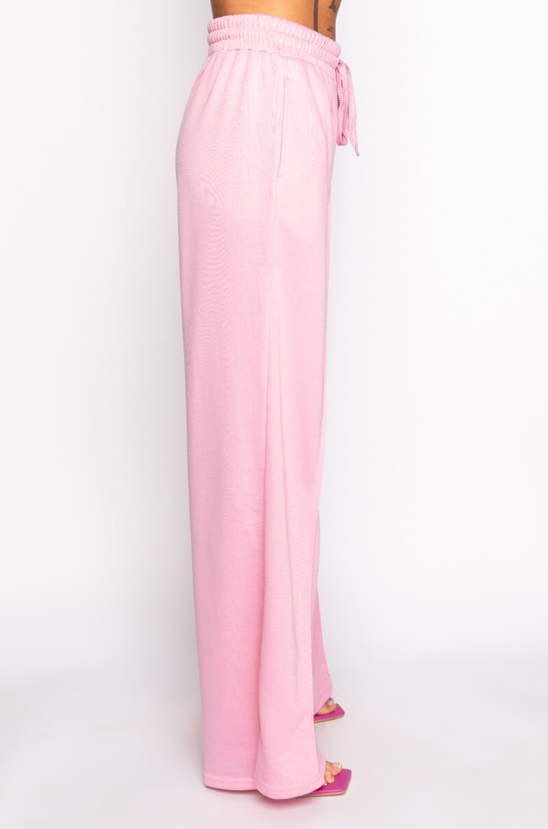TALK TO ME NICE WIDE LEG JOGGERS