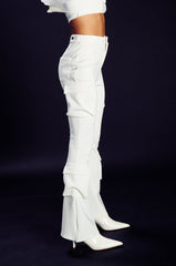 TALON POCKET DETAIL FLARE TROUSER