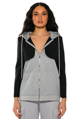 TAMARA CROP BLAZER HOODIE MIX