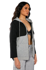 TAMARA CROP BLAZER HOODIE MIX