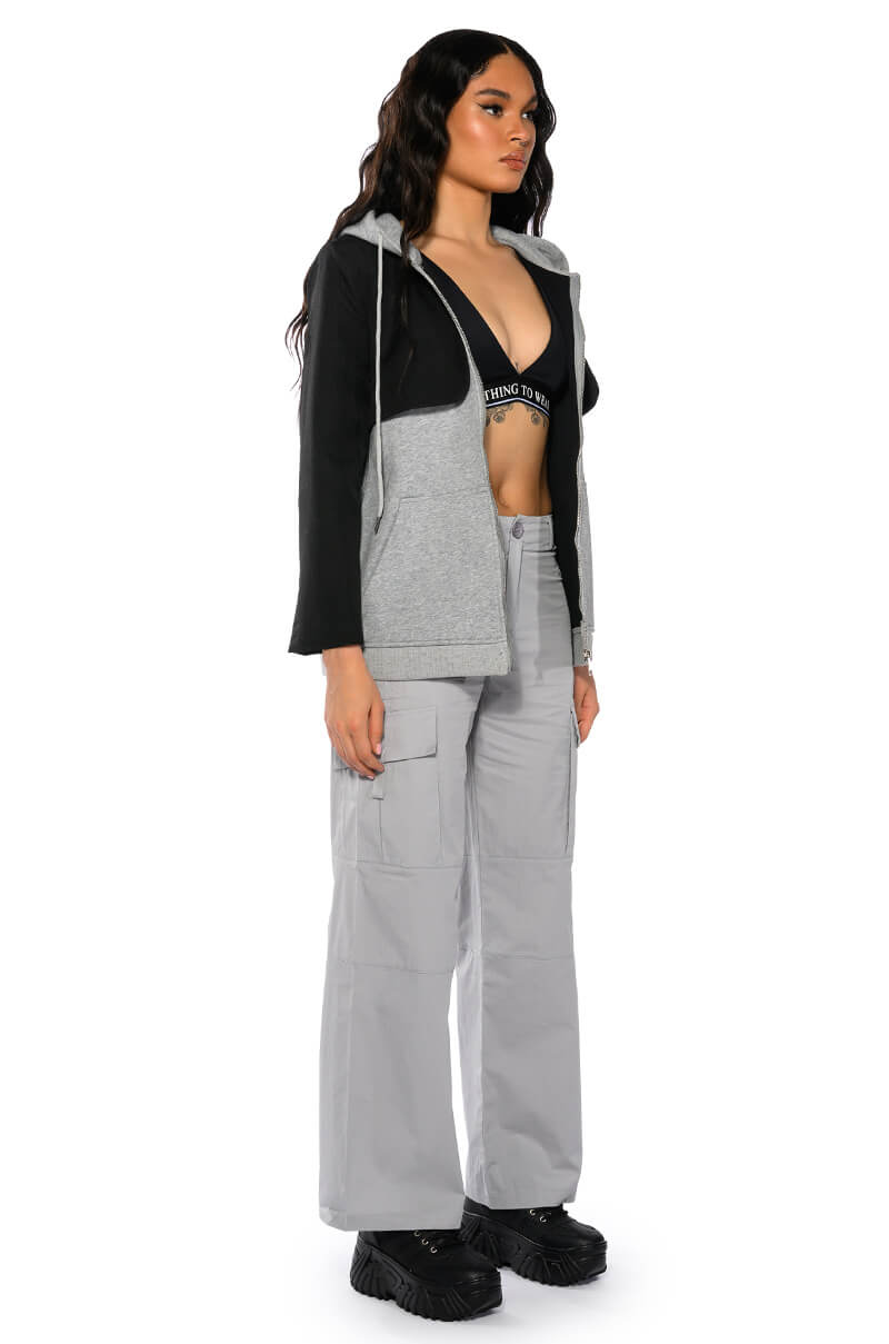 TAMARA CROP BLAZER HOODIE MIX
