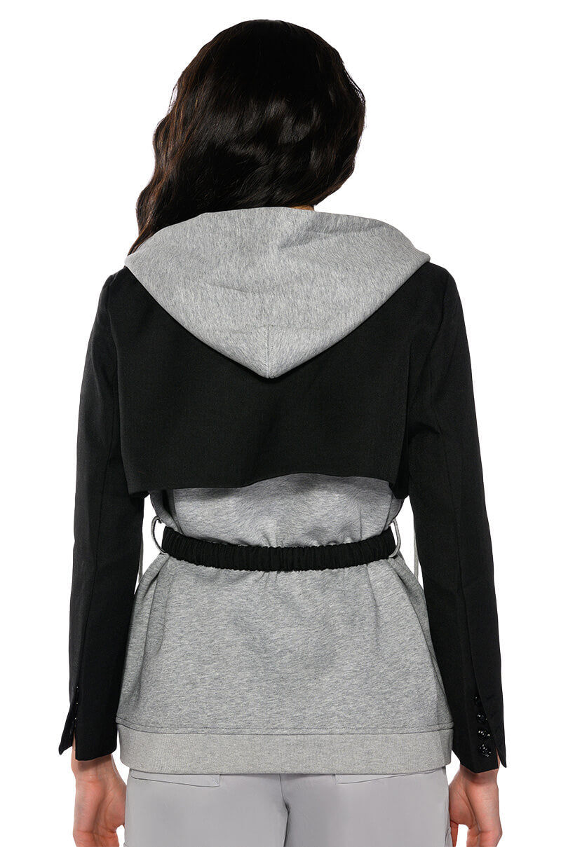TAMARA CROP BLAZER HOODIE MIX