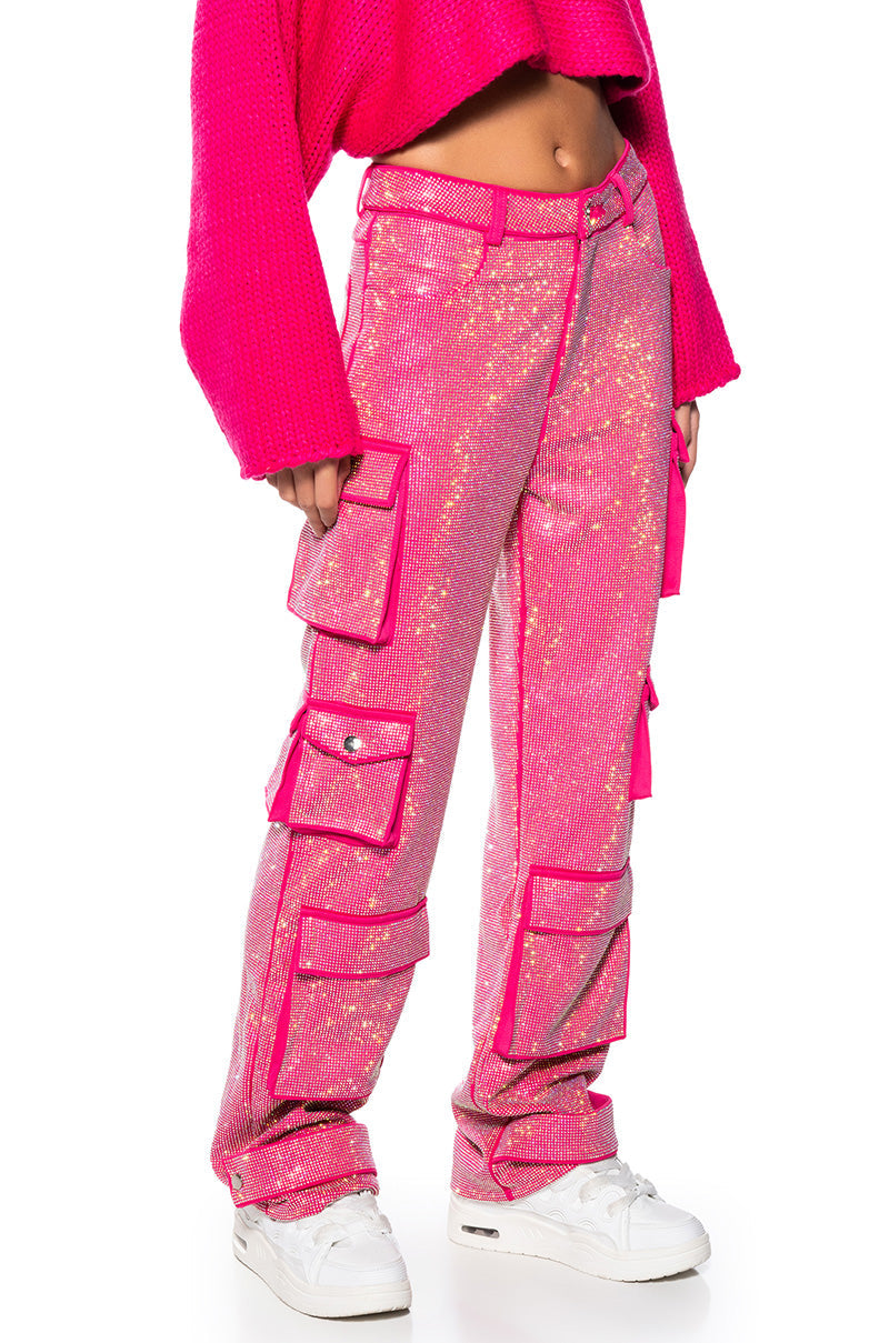TAMARA RHINESTONE CARGO PANT