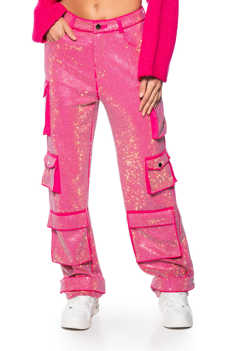 TAMARA RHINESTONE CARGO PANT
