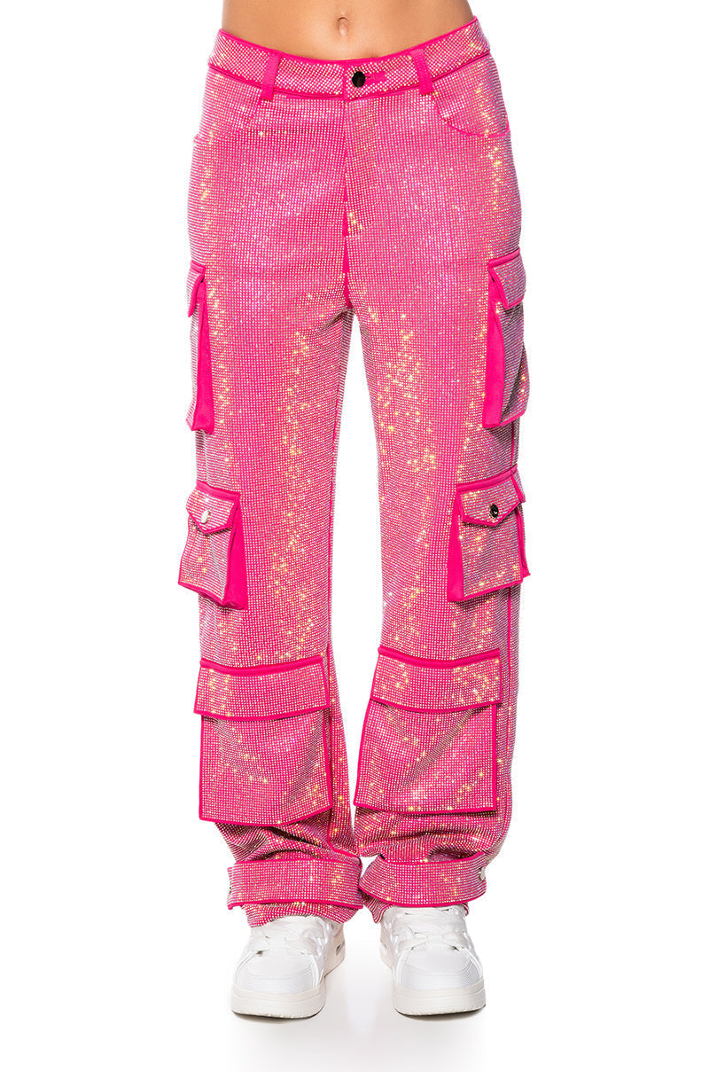 TAMARA RHINESTONE CARGO PANT
