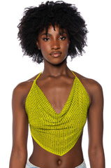 TAMERA RHINESTONE MESH TOP