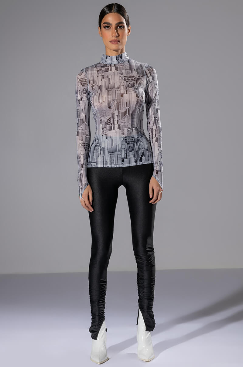 TAYA LONG SLEEVE MESH TOP