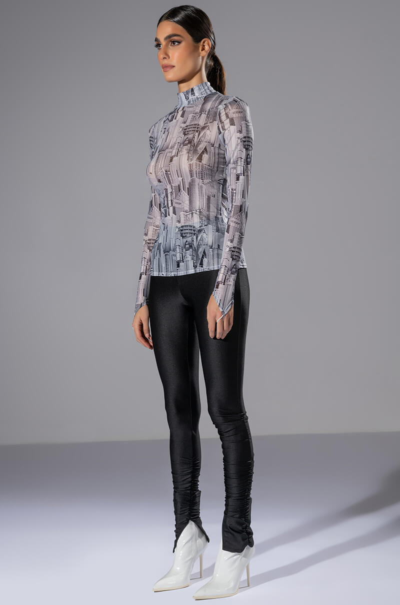 TAYA LONG SLEEVE MESH TOP