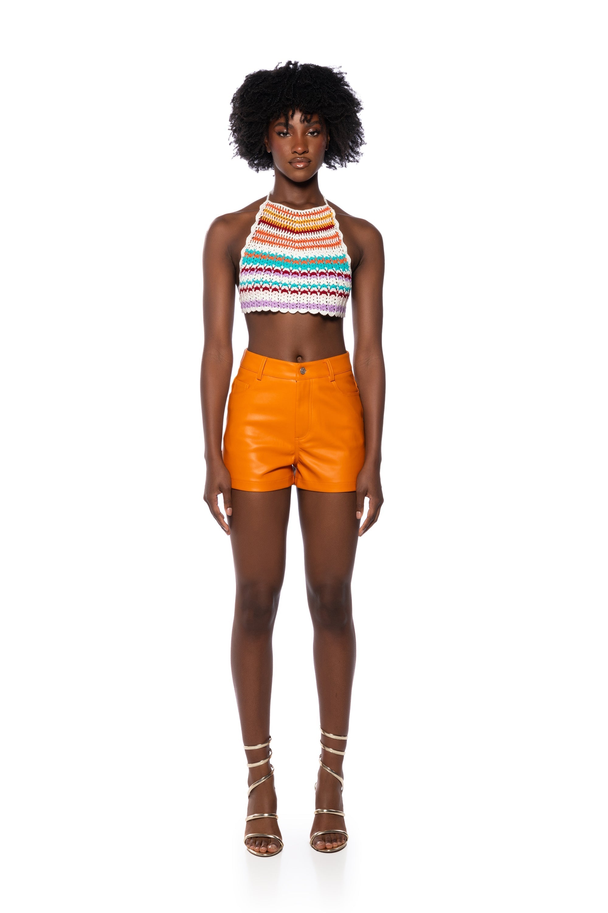 TE QUIERO FAUX LEATHER SHORT
