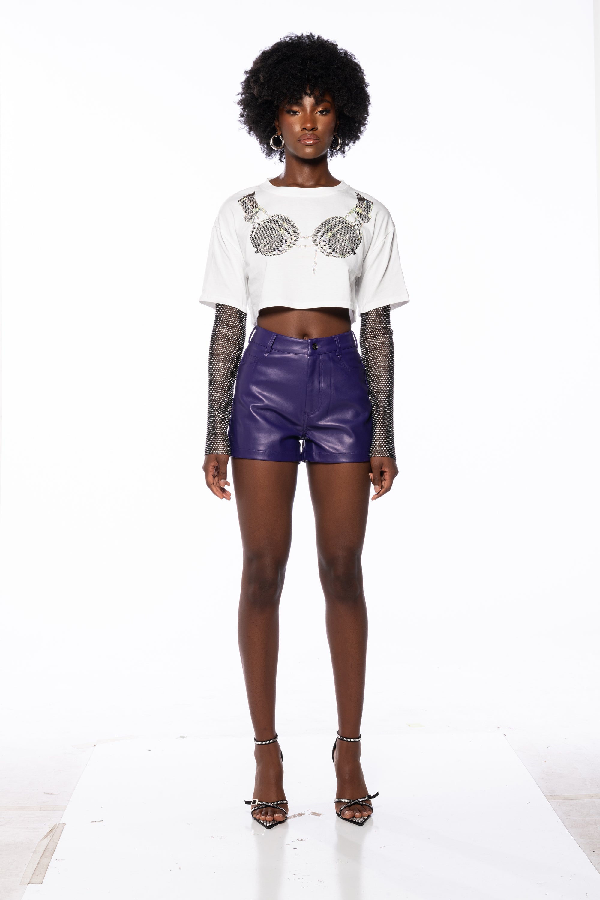 TE QUIERO FAUX LEATHER SHORT