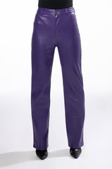 TE QUIERO HIGH RISE VEGAN LEATHER STRAIGHT LEG PANTS