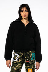 TEDDY ULTRA FUZZY HALF ZIP SWEATSHIRT