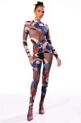 THATS A WRAP LONG SLEEVE MOCK NECK MESH BODYSUIT