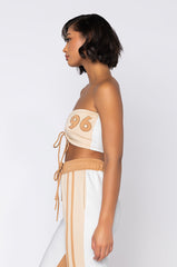THE HEART BREAKER RUCHED BANDEAU TOP
