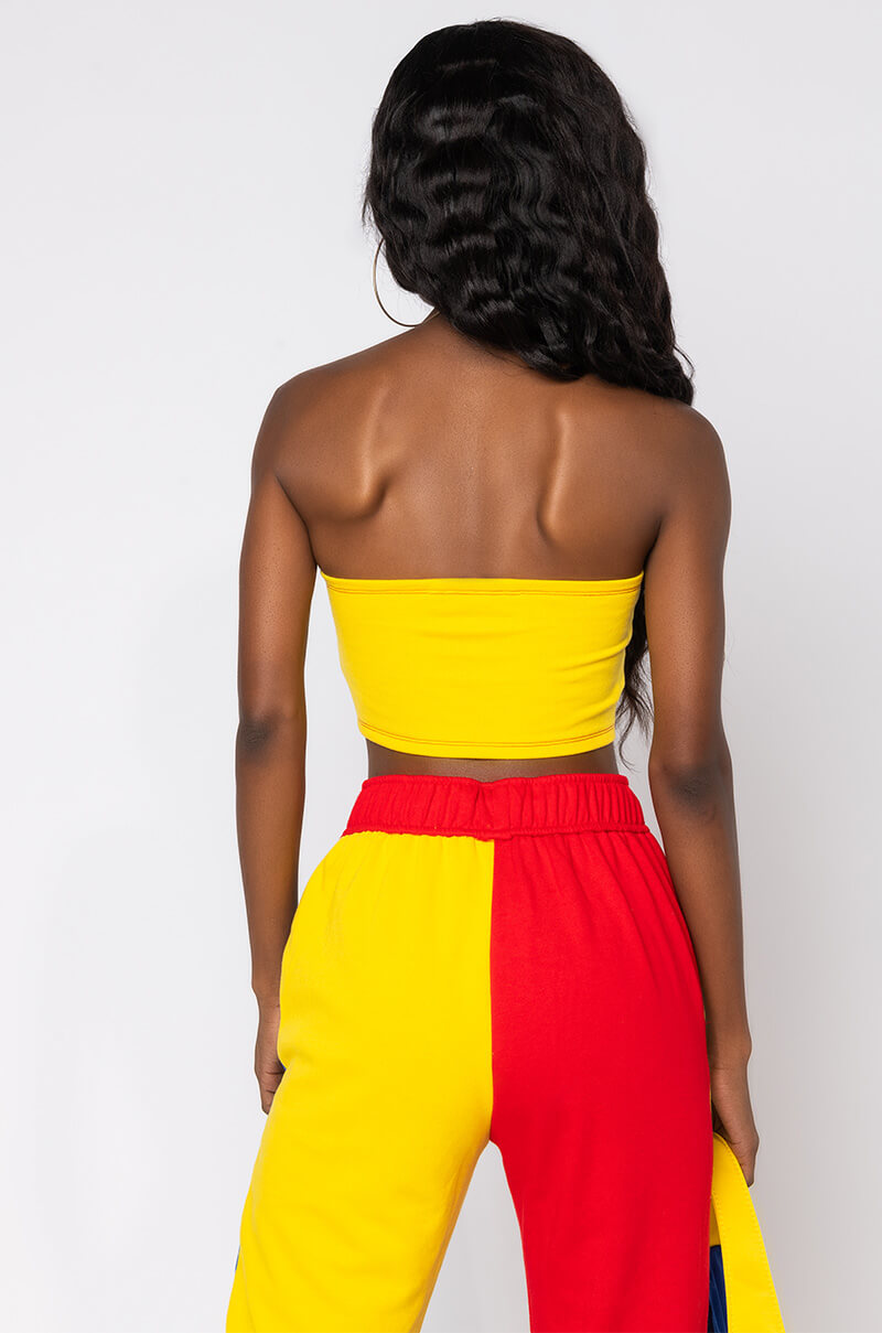 THE HEART BREAKER RUCHED BANDEAU TOP