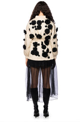 THE LUXE LIFE MAXI TRENCH WITH SEQUIN FLOWERS