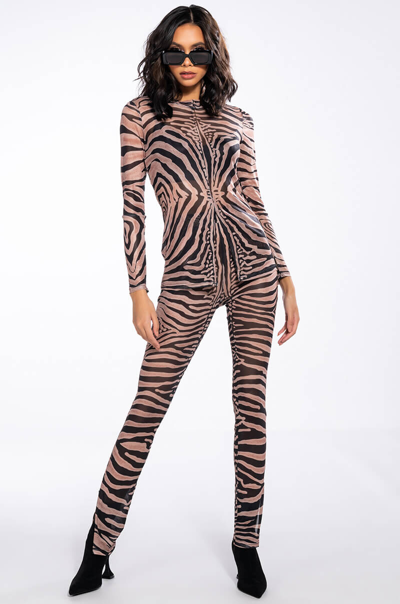 THE REALEST SIDE ZIP MESH LEGGING