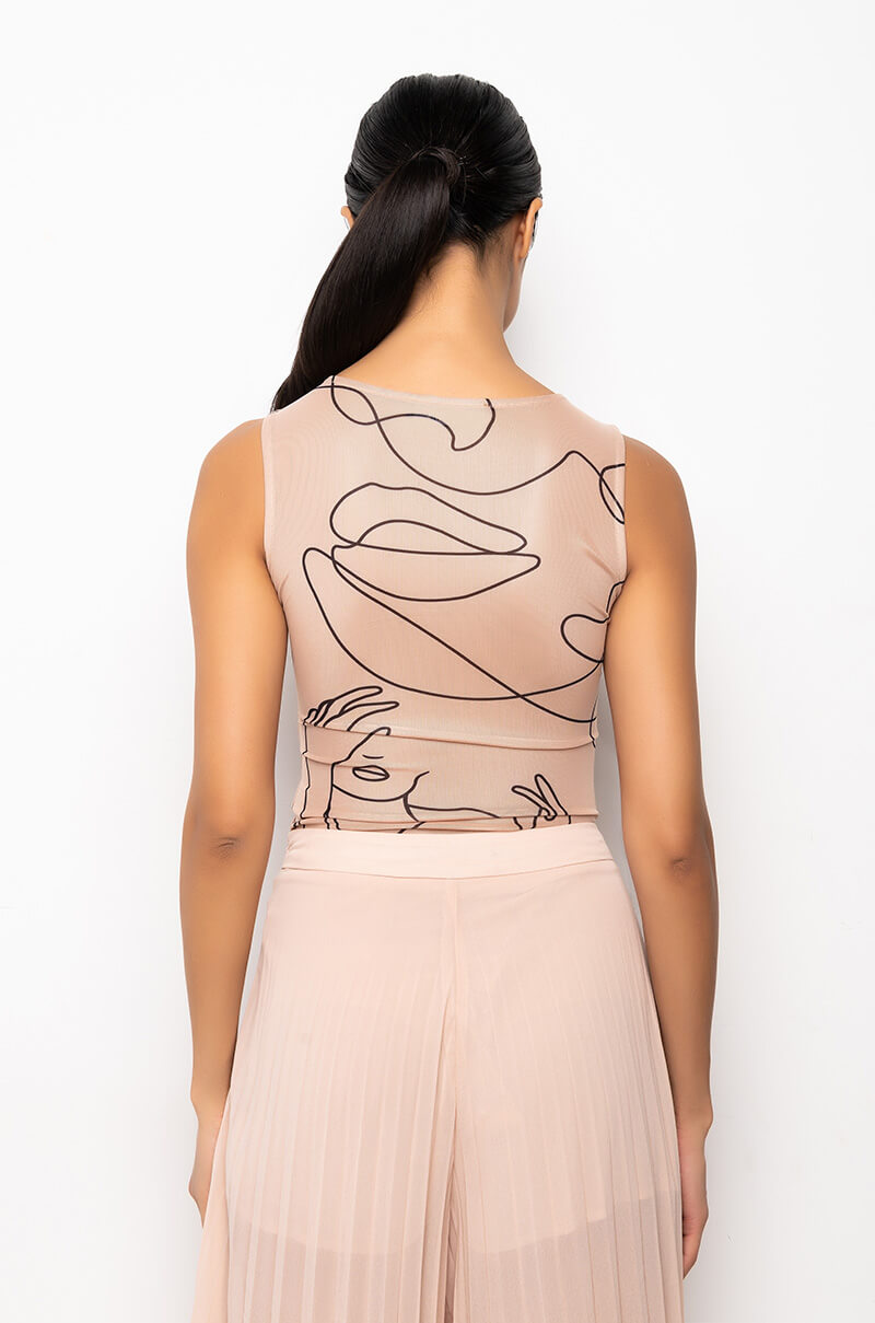 THERE SHE GO LONG SLEEVE MESH BODYSUIT