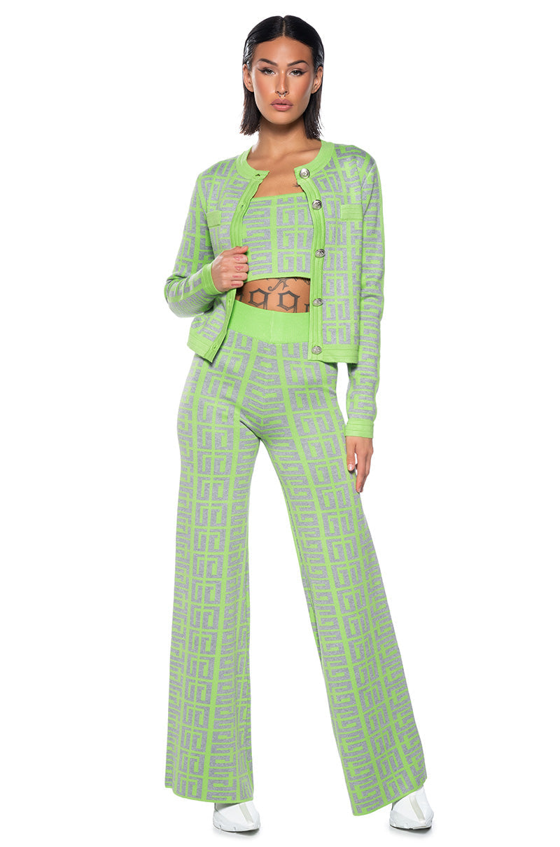 THERE SHE IS KNIT WIDE LEG HIGH WAIST PANT