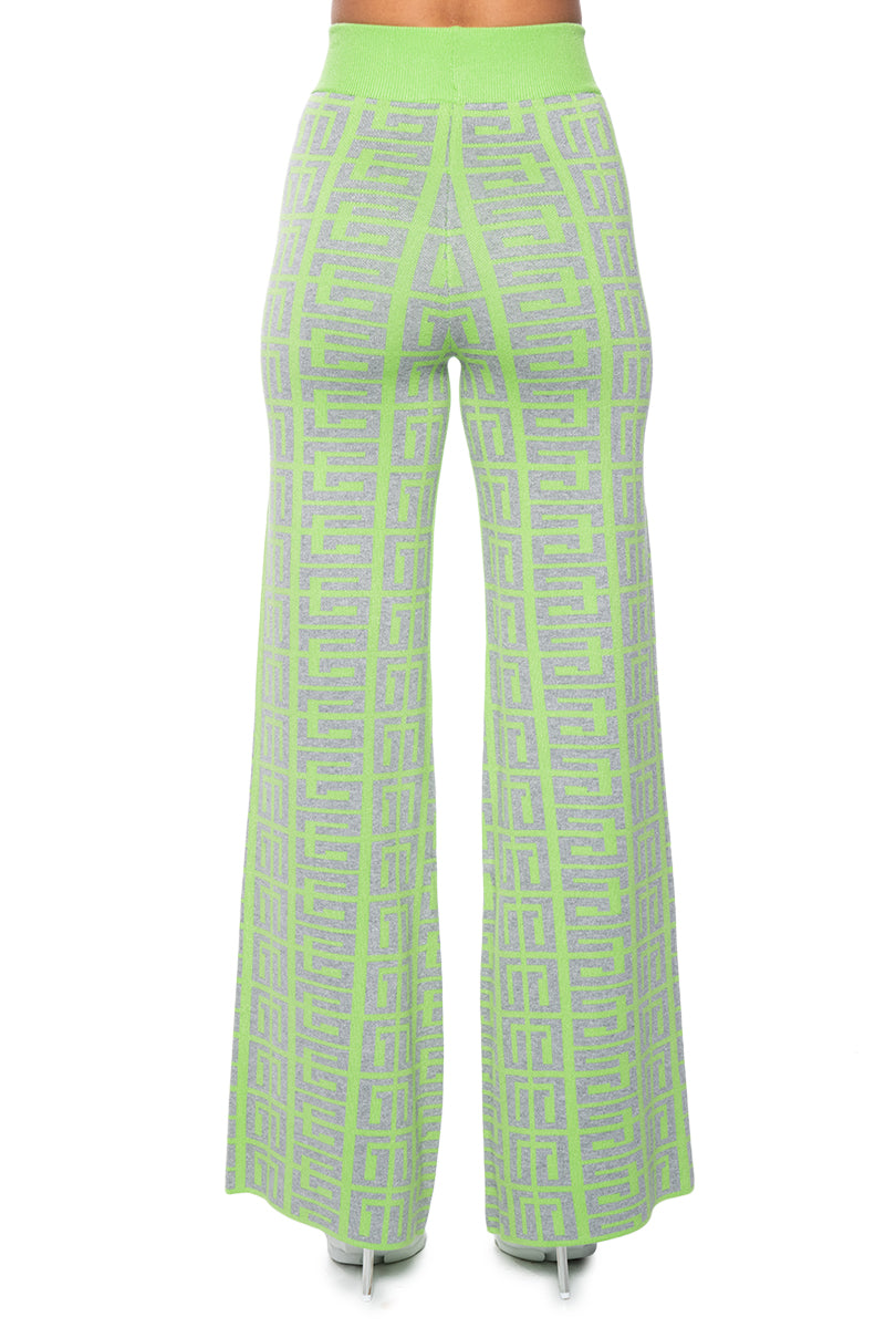 THERE SHE IS KNIT WIDE LEG HIGH WAIST PANT