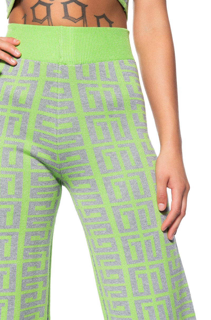 THERE SHE IS KNIT WIDE LEG HIGH WAIST PANT