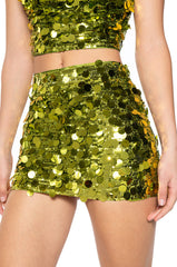 THRU THE NIGHT SEQUIN MINI SKIRT