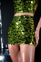 THRU THE NIGHT SEQUIN MINI SKIRT