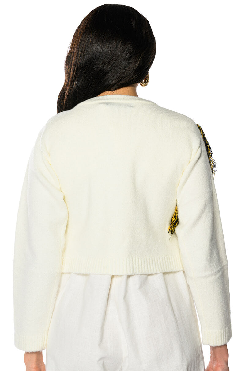 TIGER BABY CREW NECK LONG SLEEVE SWEATER