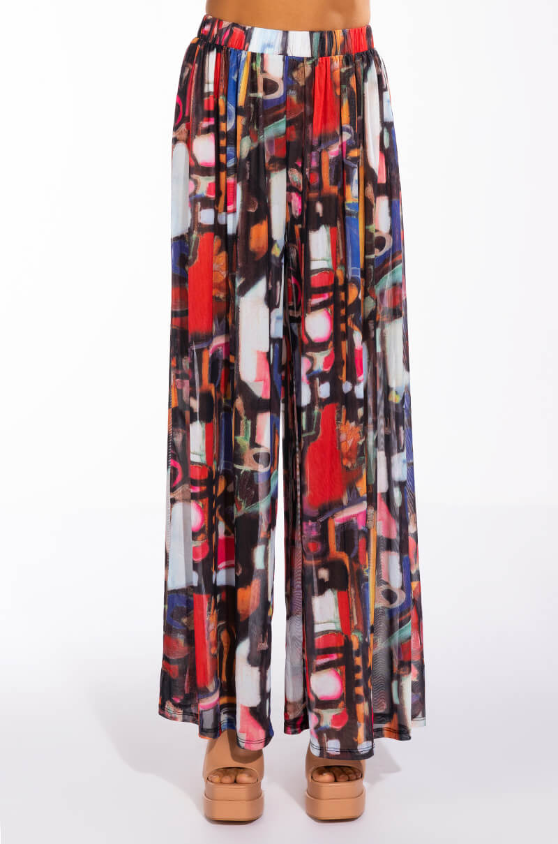 TIME TO SHINE MESH PALAZZO PANT