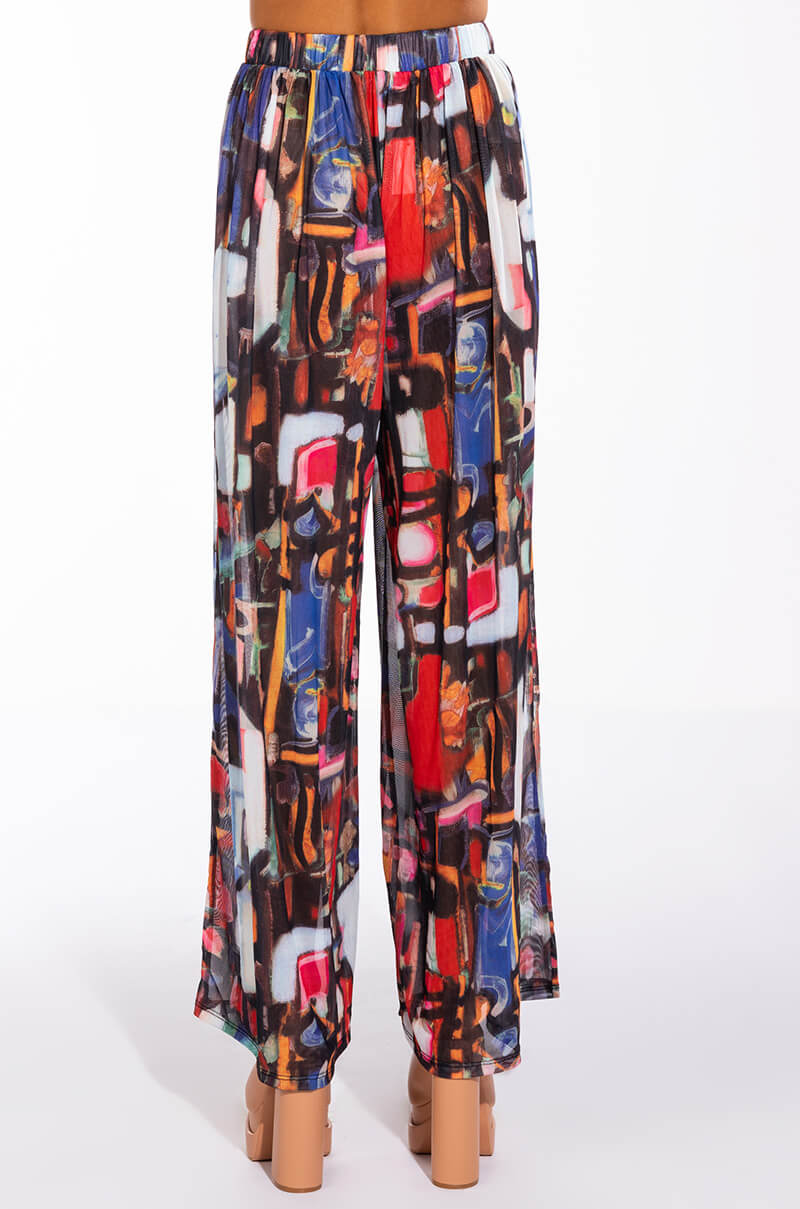 TIME TO SHINE MESH PALAZZO PANT