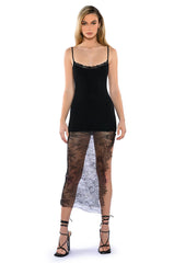 TINA LACE DETAIL MAXI DRESS