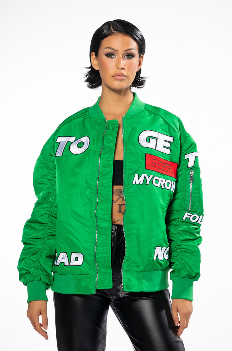 TOGETHER VARSITY RACING BOMBER