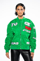 TOGETHER VARSITY RACING BOMBER