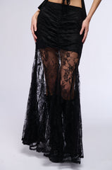 TONIGHT IS THE NIGHT LACE MAXI SKIRT