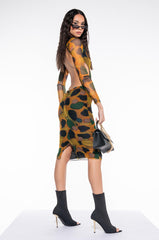 TOP IT OFF MOCK NECK MIDI DRESS WITH OPEN BACK