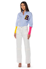 TOP OF THE CLASS BLUE BUTTON DOWN