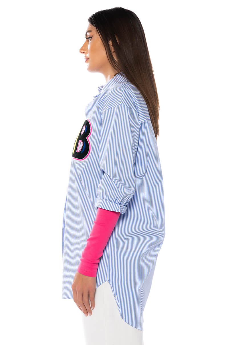 TOP OF THE CLASS BLUE BUTTON DOWN