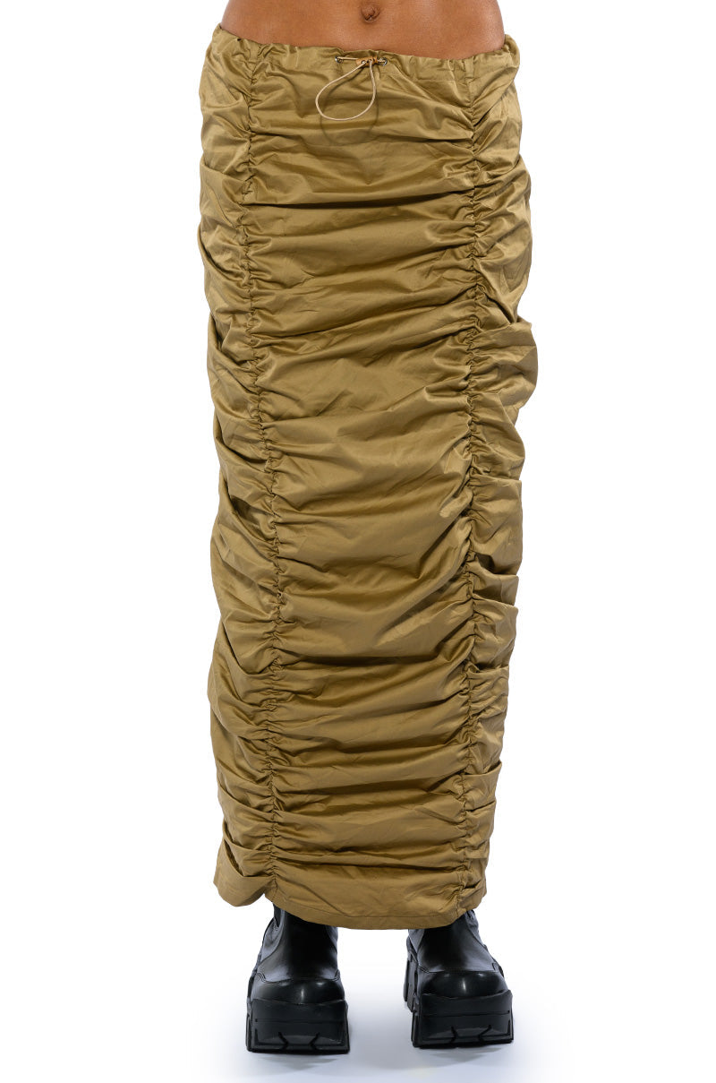 TOP OF THE WORLD CINCHED MAXI SKIRT