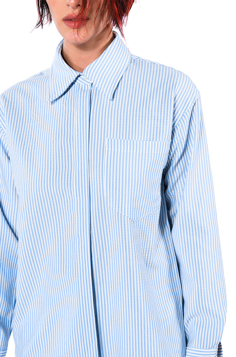 TOTO SEERSUCKER BUTTON DOWN SHIRT