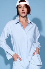 TOTO SEERSUCKER BUTTON DOWN SHIRT