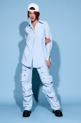 TOTO SEERSUCKER BUTTON DOWN SHIRT