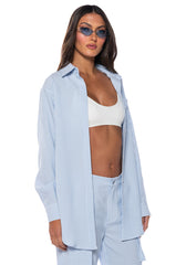 TOTO SEERSUCKER BUTTON DOWN SHIRT