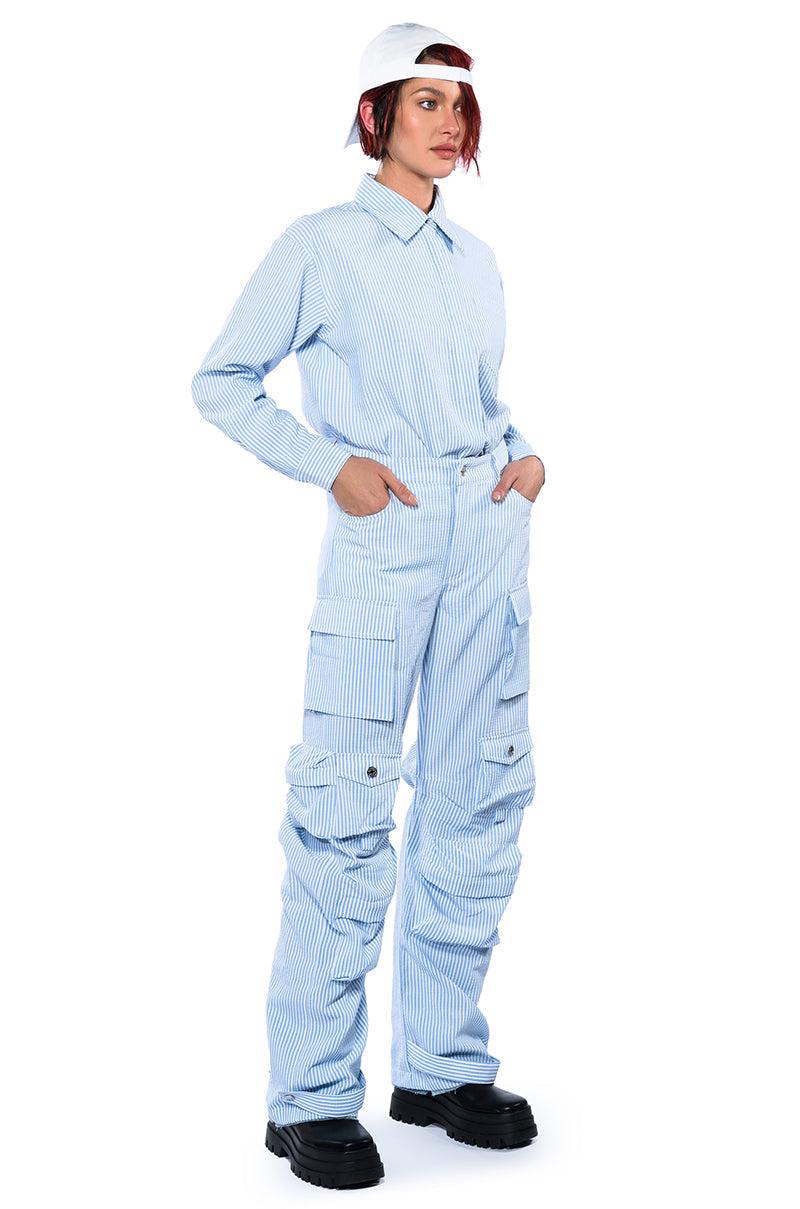 TOTO SEERSUCKER CARGO PANT