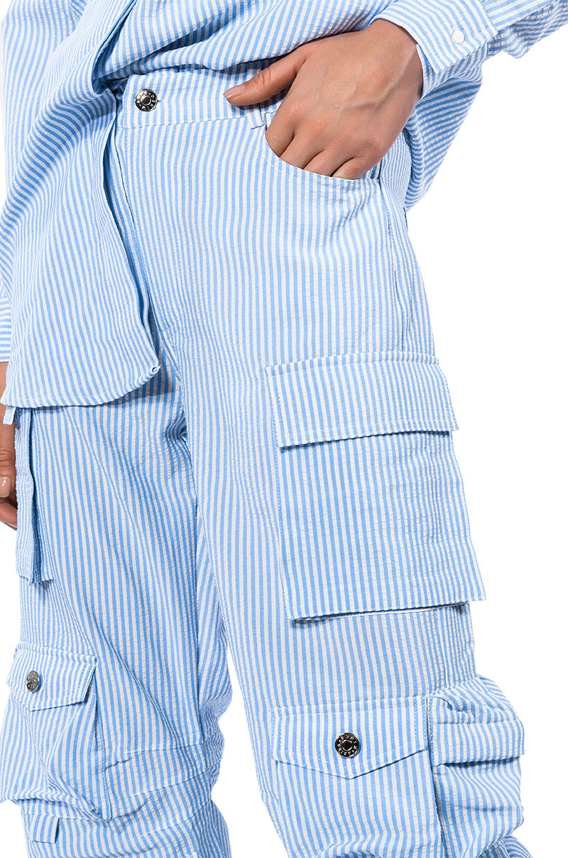 TOTO SEERSUCKER CARGO PANT
