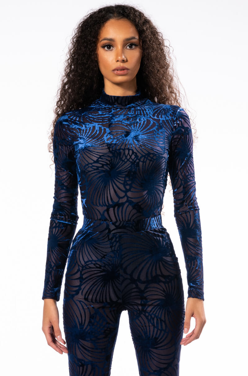 TROPIC LIKE ITS HOT LONG SLEEVE MOCK NECK BODYSUIT