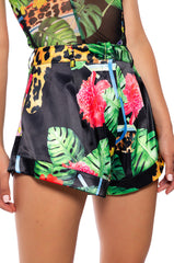 TROPICAL MOOD SATIN EFFECT SHORT