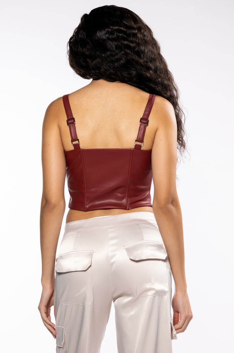 TRUE LOVE ZIP UP STRUCTURED TANK TOP
